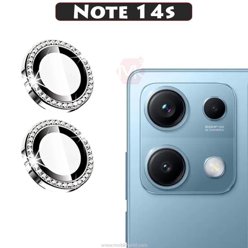 محافظ لنز نگین دار شیائومی Diamond Ring Camera Lens Glass | Redmi Note 14s