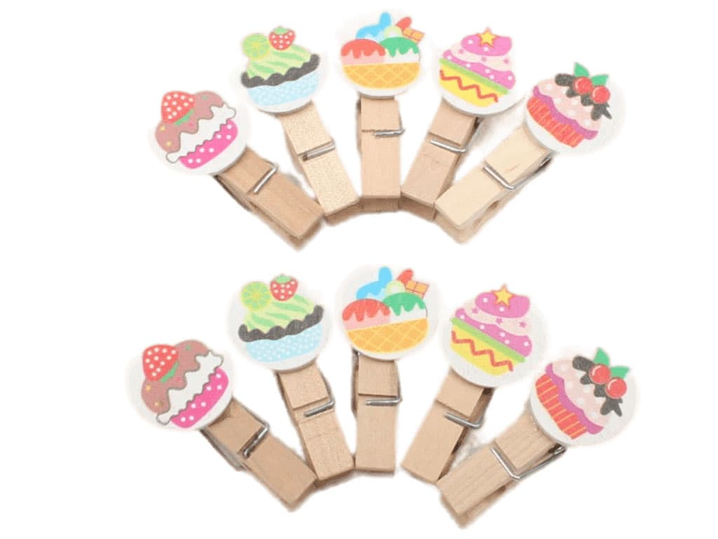 گیره چوبی 10 عددی (دارای تنوع طرح)