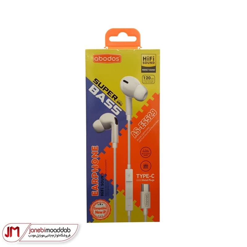 هندزفری سیمی تایپ سی آبودوس مدل Abodos AS-ES529