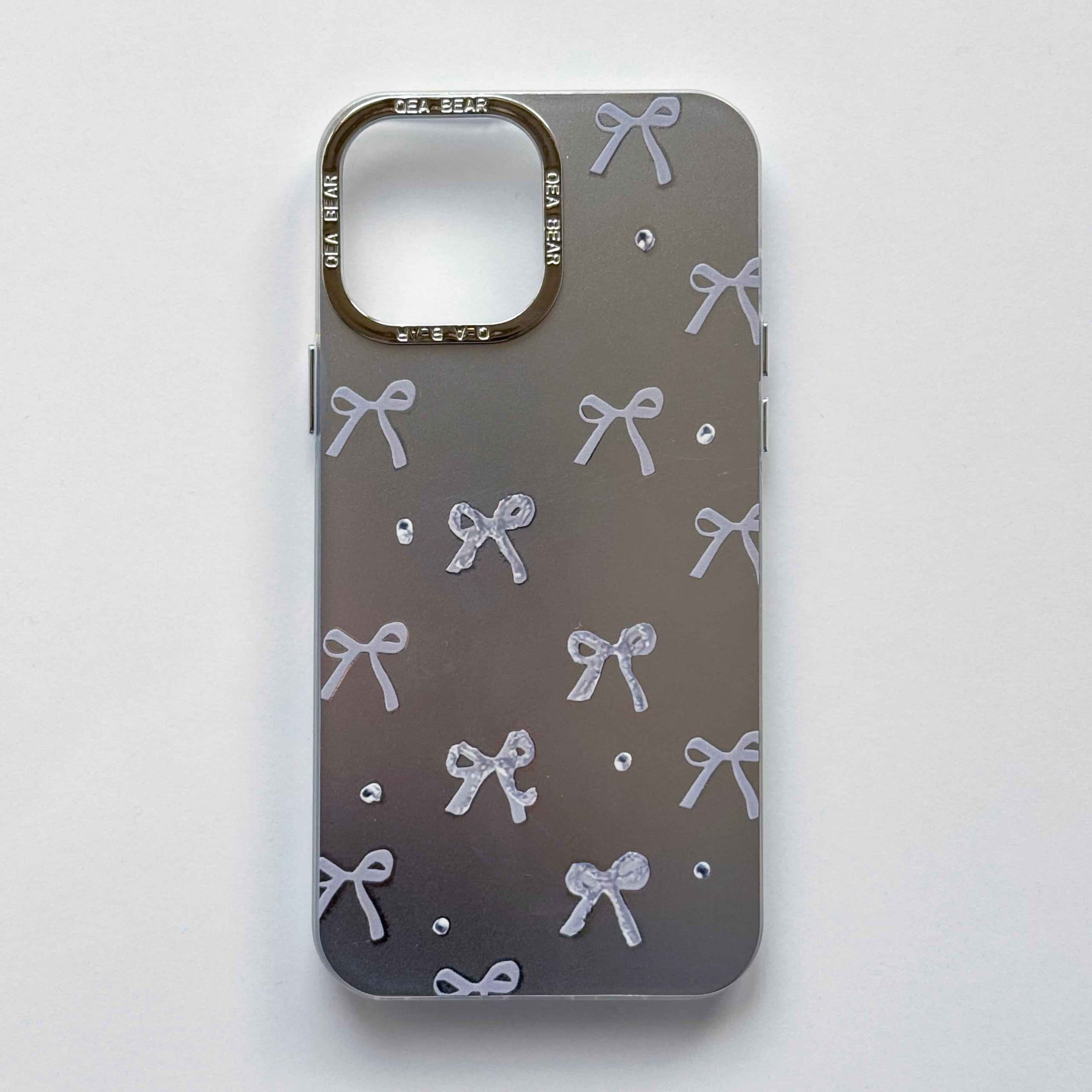 قاب متالیک پاپیون نقره ای