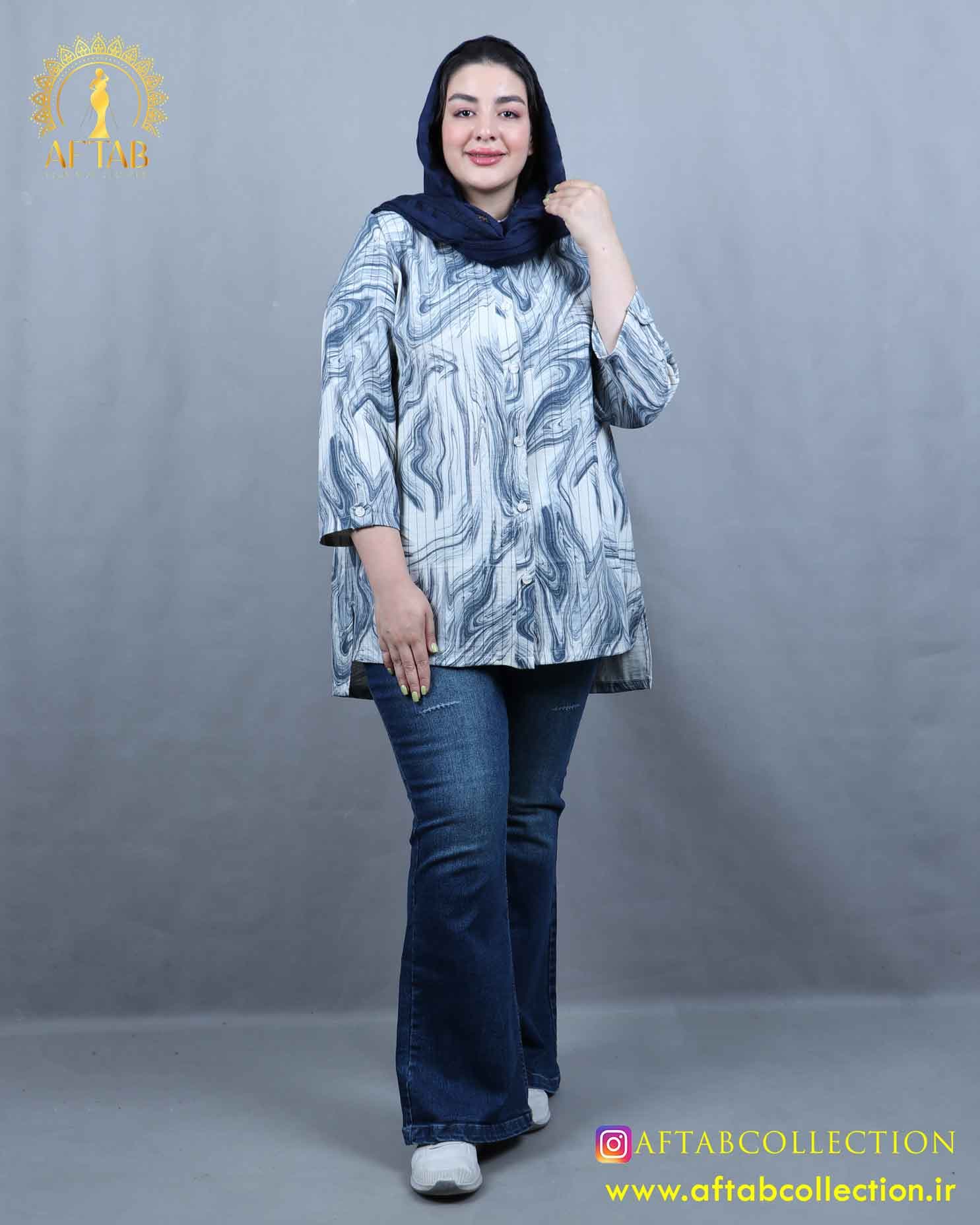 مانتو سوفیا دیپلمات کوتاه سایزبزرگ 5864