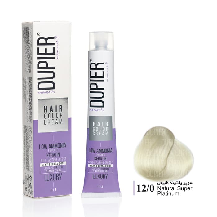 رنگ مو سوپر پلاتینه طبیعی 12/0 دوپیر