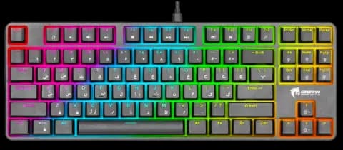کیبورد سیمی گیمینگ Green مدل GK801-RGB با سوییچ آبی