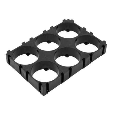 براکت پلاستیکی 6 تایی نگهدارنده باتری های لیتیوم یون 18650