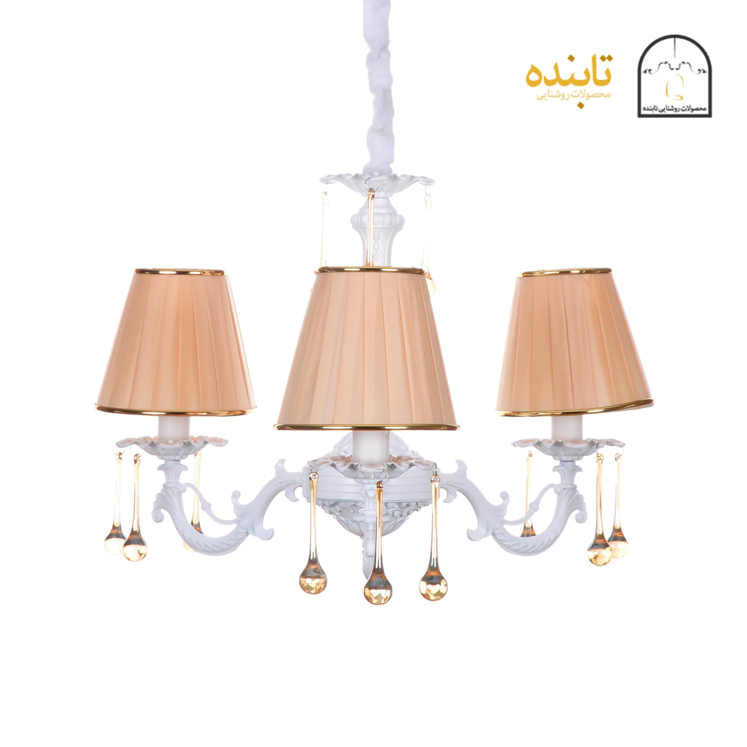 لوستر فلزی پیچک – ۳ شاخه RCS زه طلایی