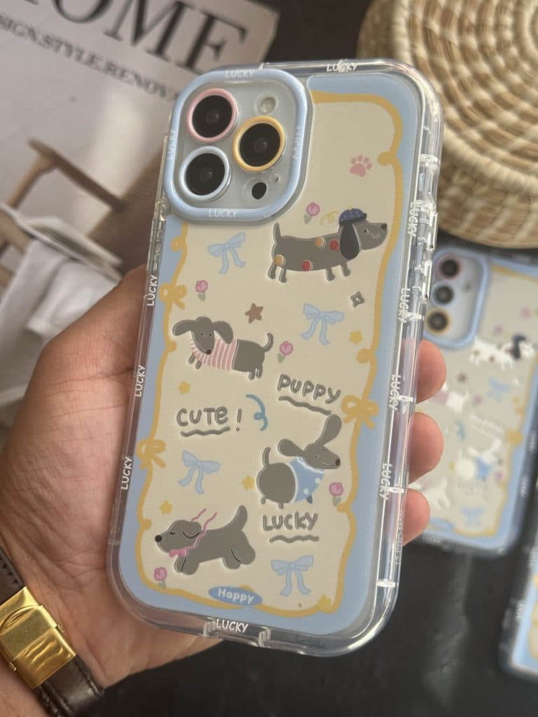 قاب موبایل آیفون سگ ریز داکس هوند بازیگوش آیینه ای