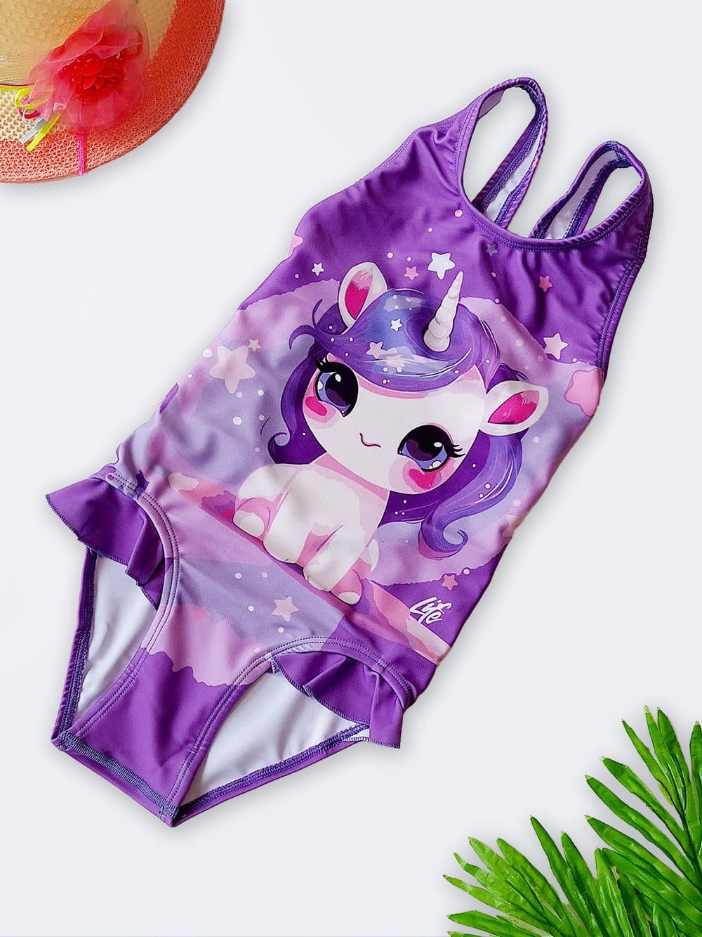 مایو بچگانه دخترانه طرح اسب تک شاخ زیبا برای استخر لایف ( Life ) پشت قهرمانی اسلیپ