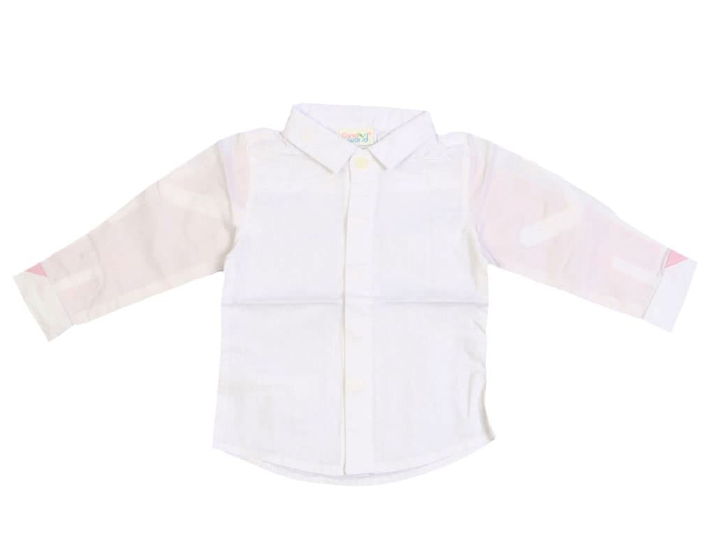 شومیز نوزادی پسرانه سفید رنگ کندی وورد CABDY WORLD