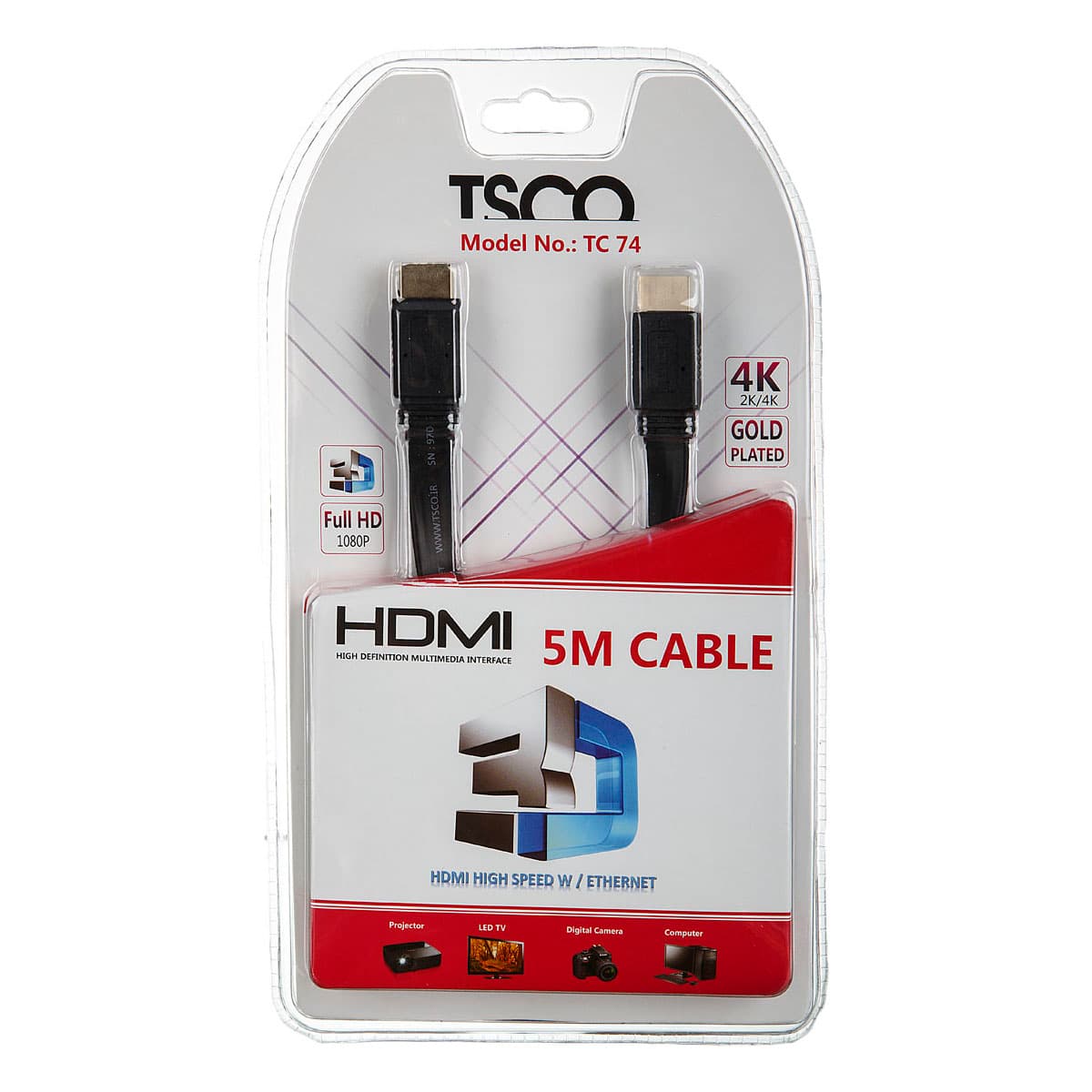 کابل ۵ متری HDMI مدل TC 74 تسکو