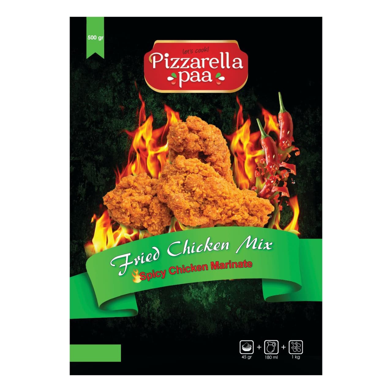 ادویه سوخاری روکش نرمال پیزارلا پا حجم 500 گرم