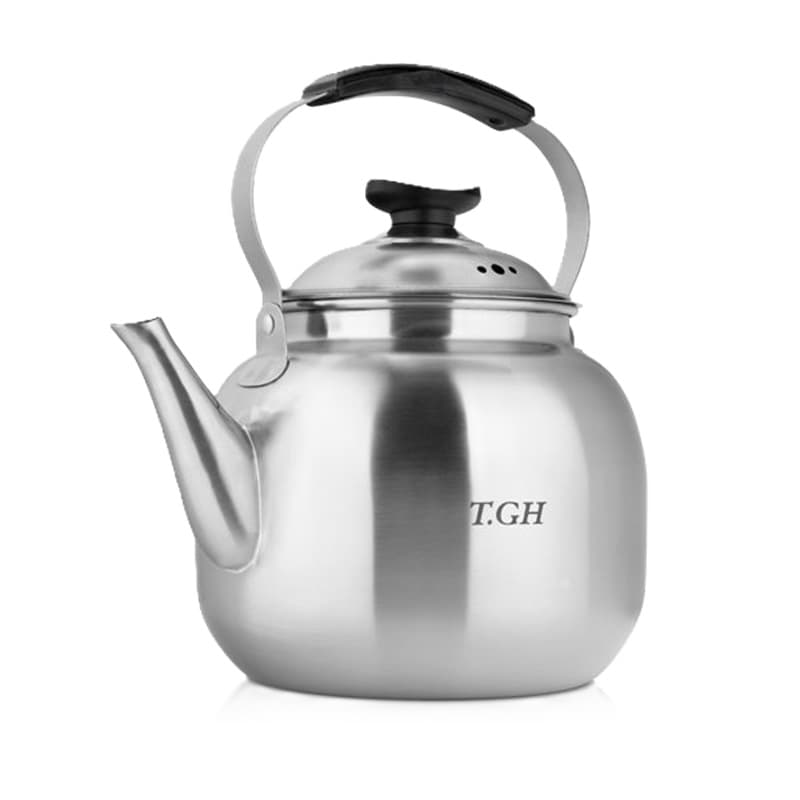 کتری استیل لوله دار 5.5 لیتر مات قیطاسی کد 6008