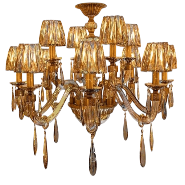 لوستر نئوکلاسیک شاخه کریستال دو پوست کد 20344