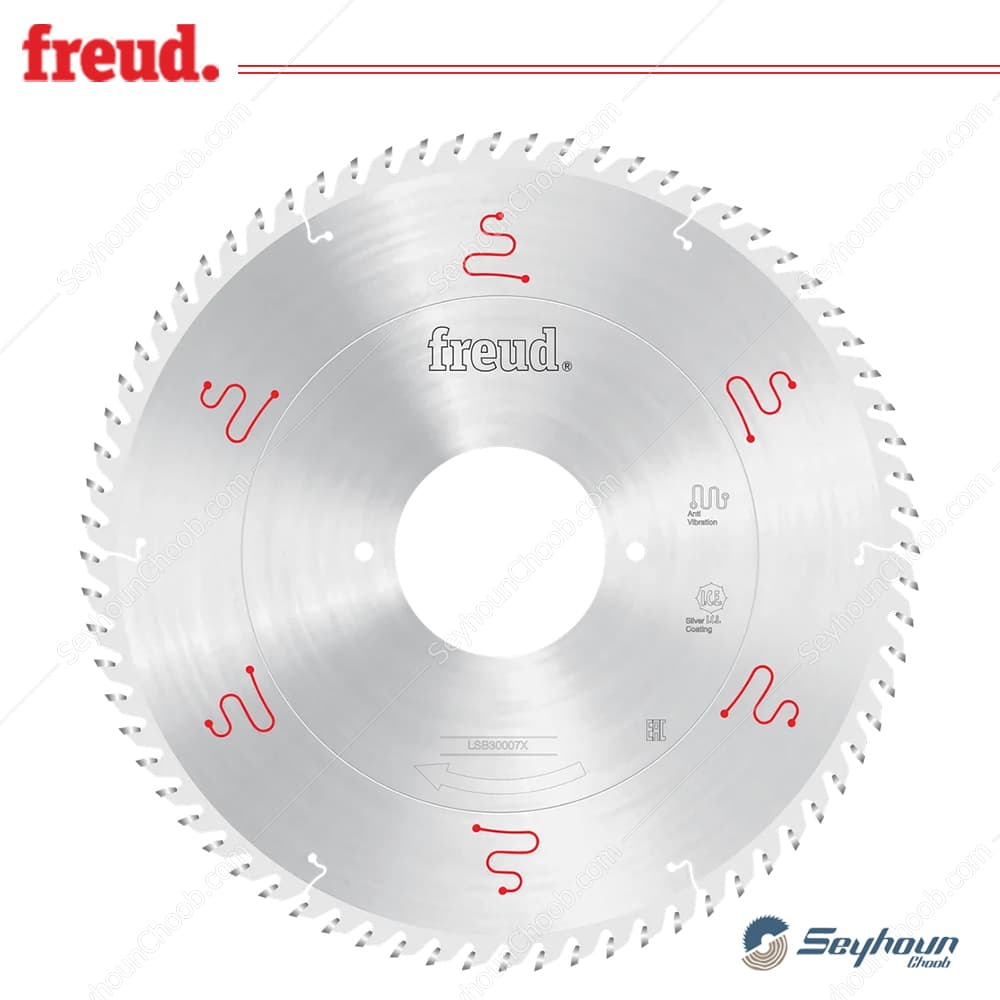 تیغ اره الماسه پانل بر قطر 30 سانتی متر 72 دندانه فرود مدل FREUD LSB30007X