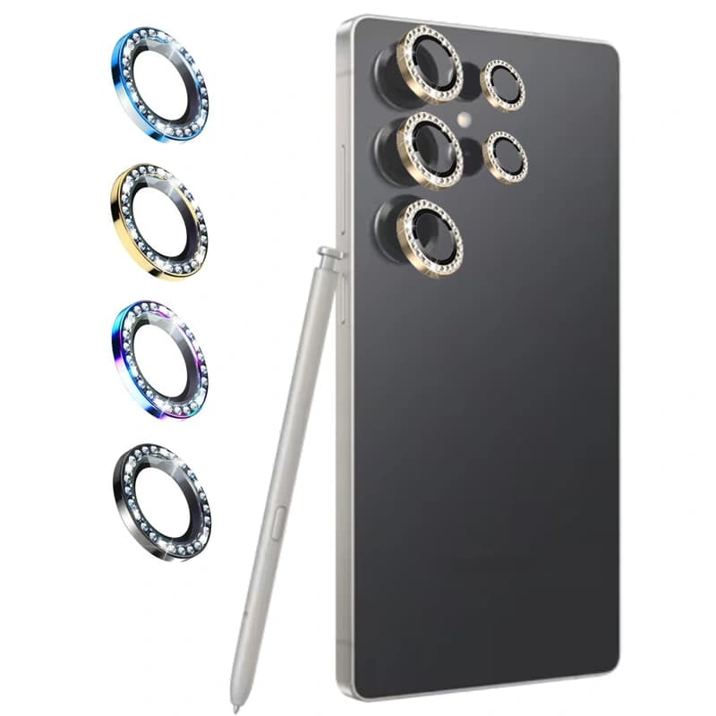 گلس لنز رینگی Samsung Galaxy S25 Ultra مدل نگین دار دیاموند