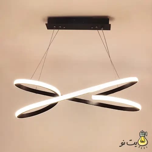 لوستر آویز مدرن عینکی خطی