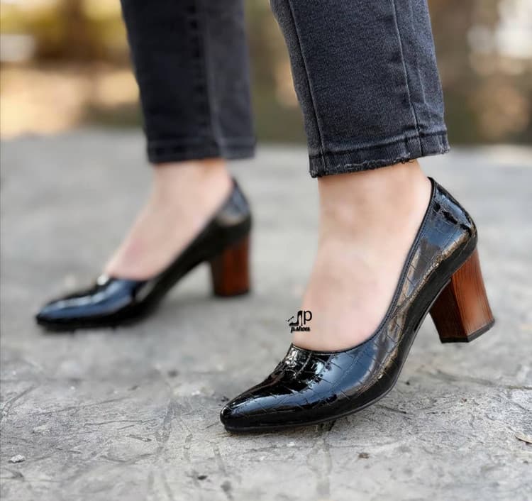 کفش مجلسی زنانه پاشنه چوبی