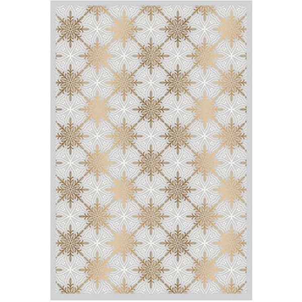 کاور فرش طرح مدرن طلایی نگین ترمه مدل 61