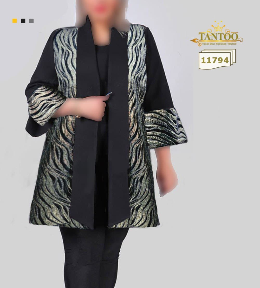 مانتو مجلسی زنانه سایز بزرگ کد ١١٧٩۴