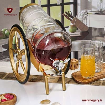 کلمن شیشه ای طرح درشکه