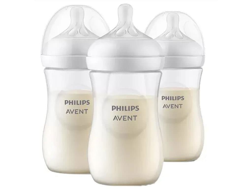 شیشه شیر بدون جعبه نوزادی بالای 1 ماه جریان 3 قطره مدل natural response با حجم 260 میلی لیتر اونت avent-فاقد جعبه