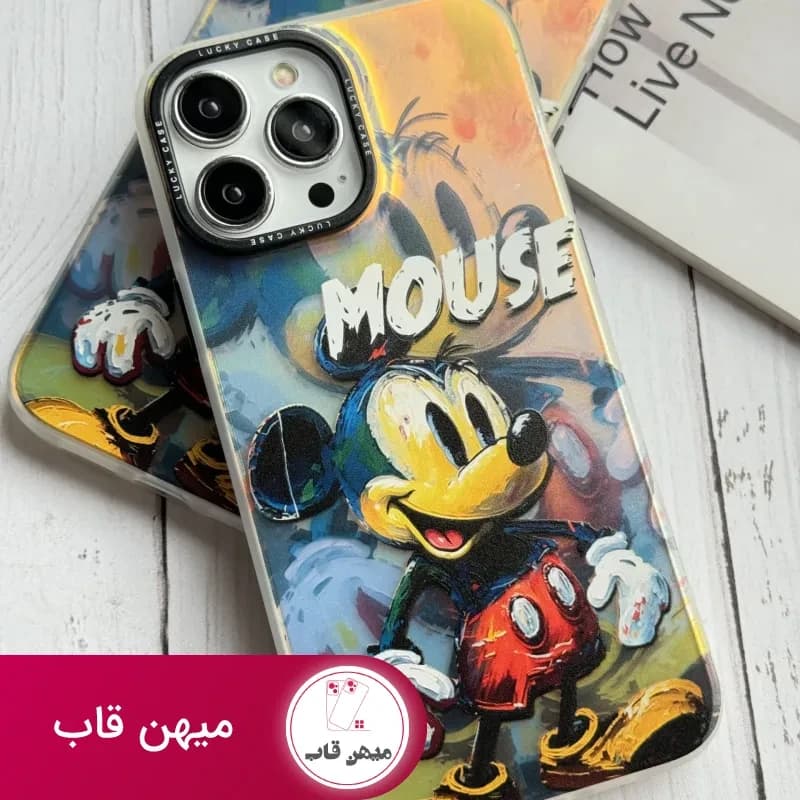 قاب موبایل آیفون میکی موس نقاشی هلوگرامی - کد (۹۶۳۳۰)