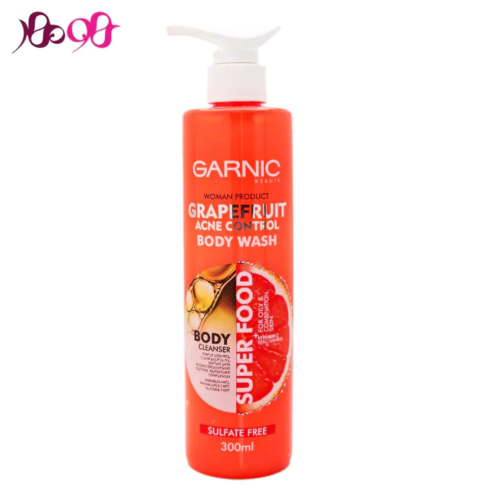 شامپو شوینده بدن ضد جوش گریپ فروت گارنیک Garnic