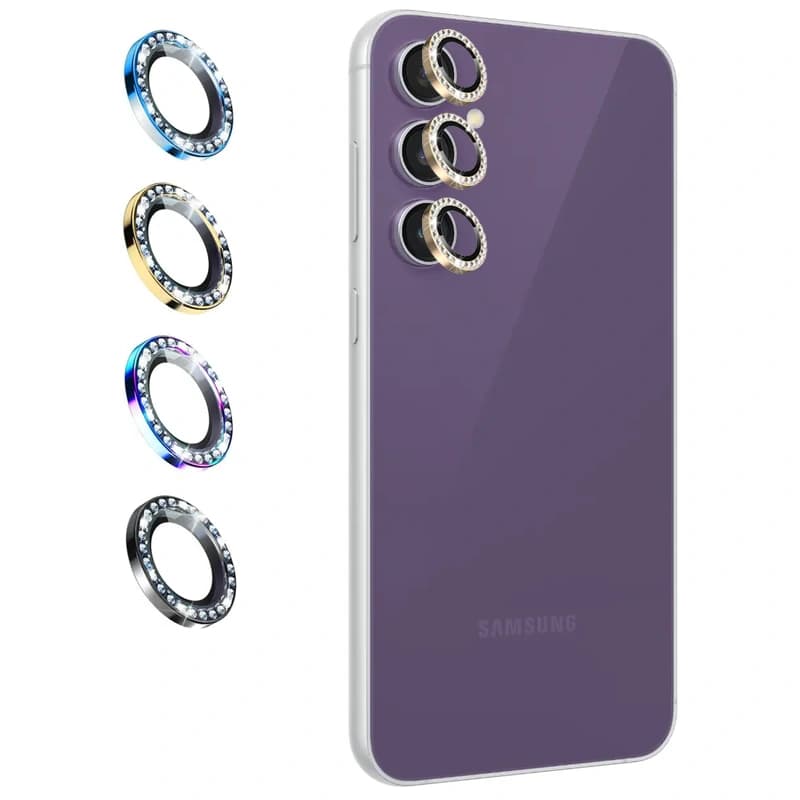 گلس لنز رینگی Samsung Galaxy S23 FE مدل نگین دار دیاموند