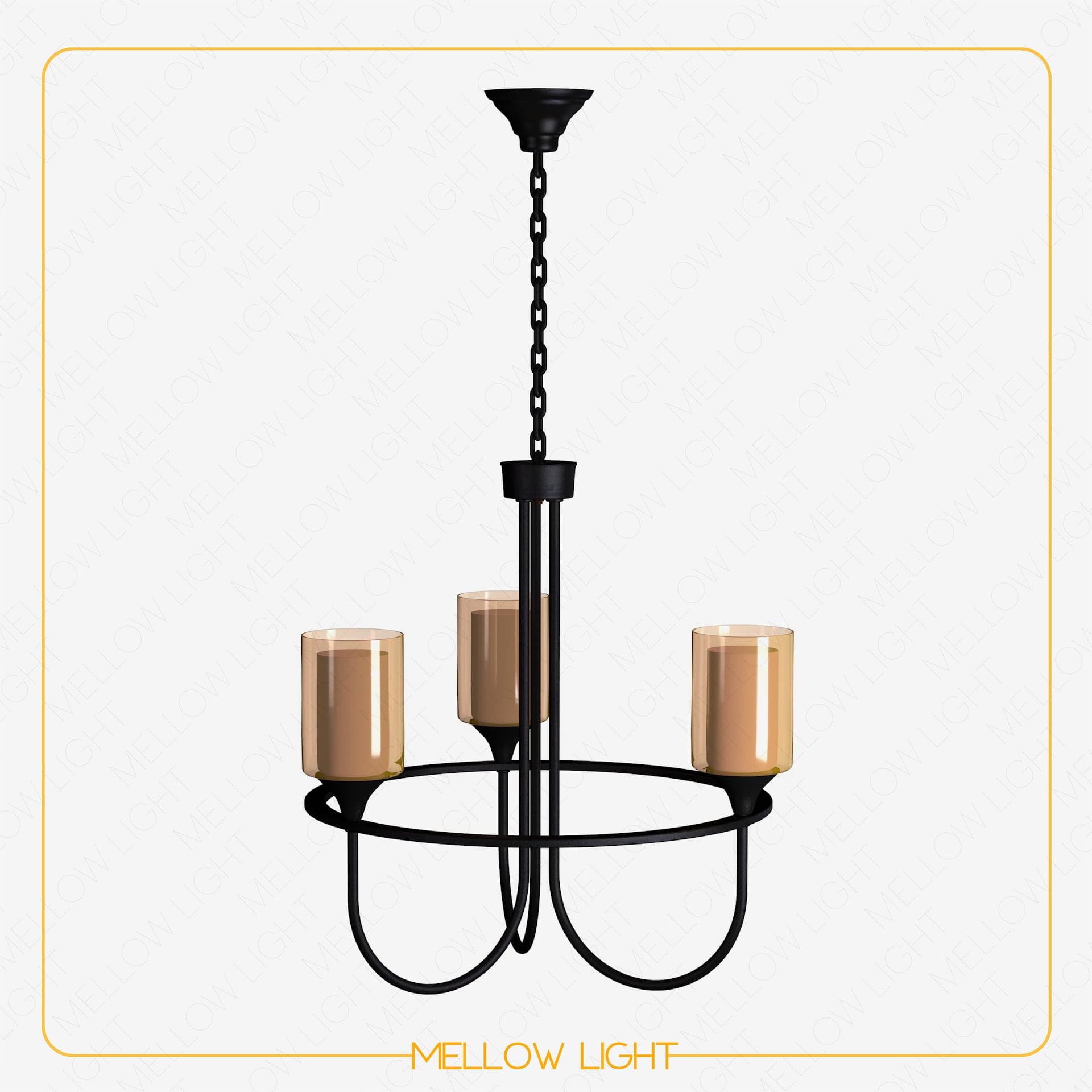 لوستر سه شاخه مدرن تندیس