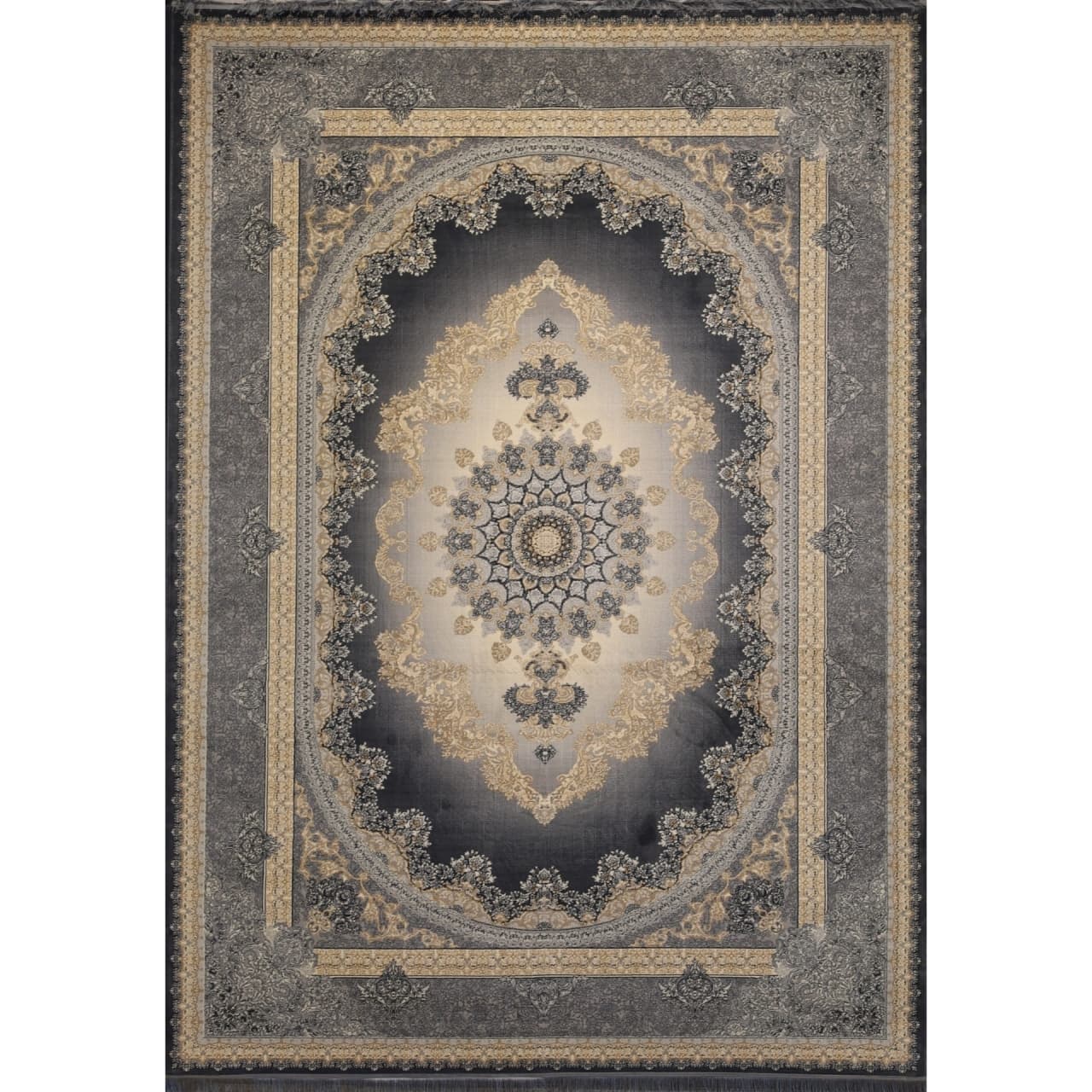 فرش ماشینی کارن ذغالی آراکو