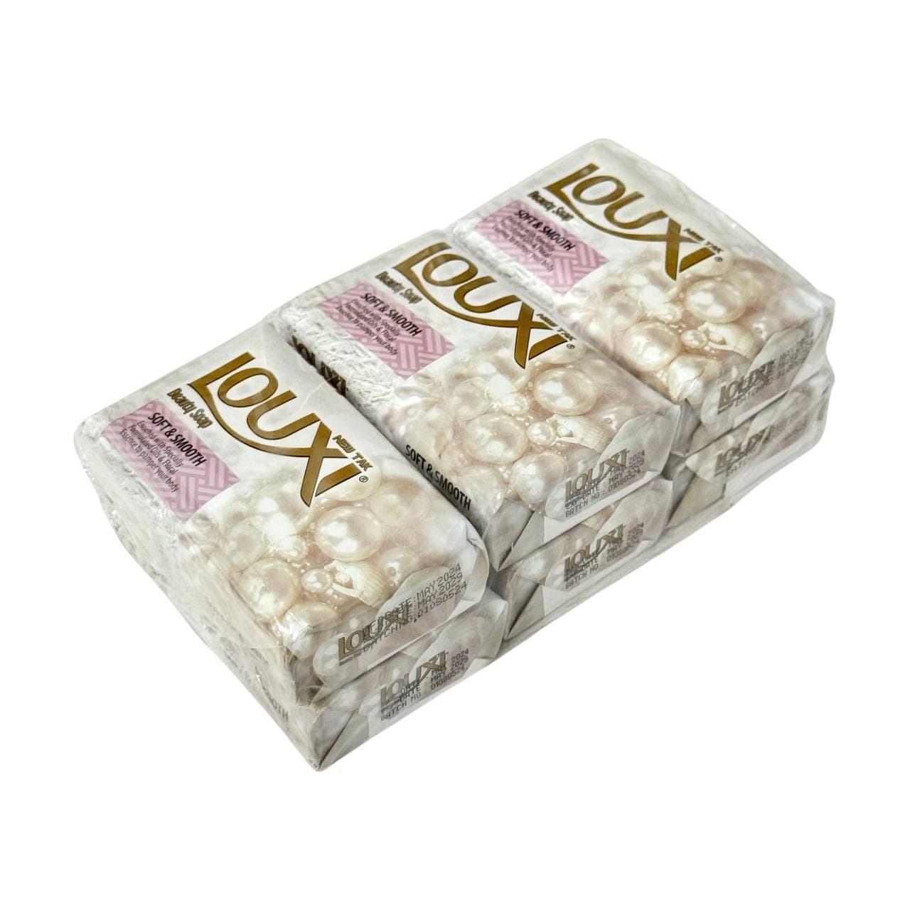 پک 6عددی صابون لوکسی رنگ سفید