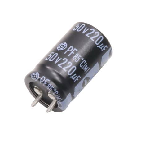 خازن الکترولیتی 220uF / 50V ژاپنی مارک HITACHI