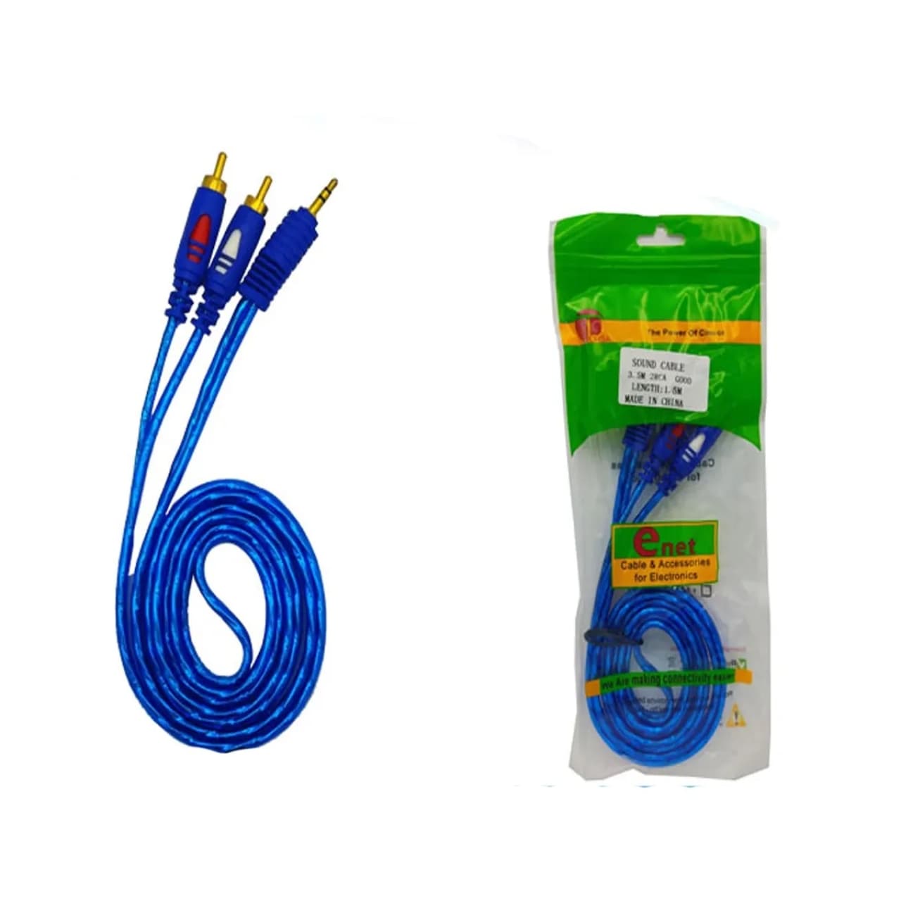 کابل 1 به 2 صدا کد یک شیلددار 150 سانتی متری