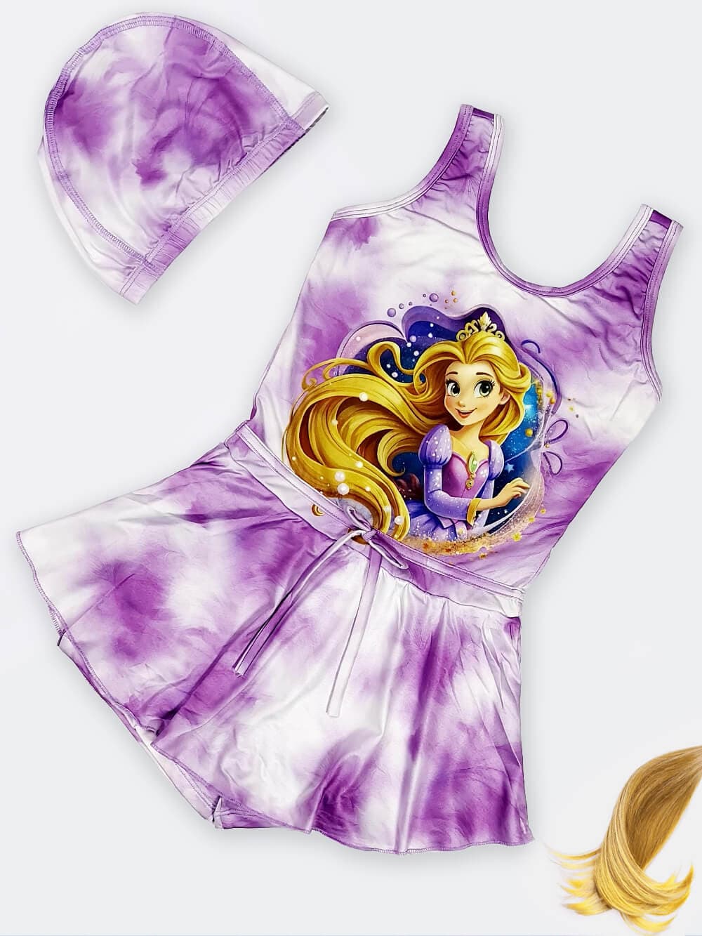 مایو دخترانه دامنی برای استخر مدل نیمه پوشیده پادار گیسو کمند لایف ( Life )