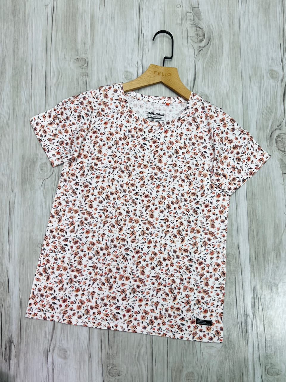 تیشرت نخ پنبه زنانه وارداتی (گل دار)