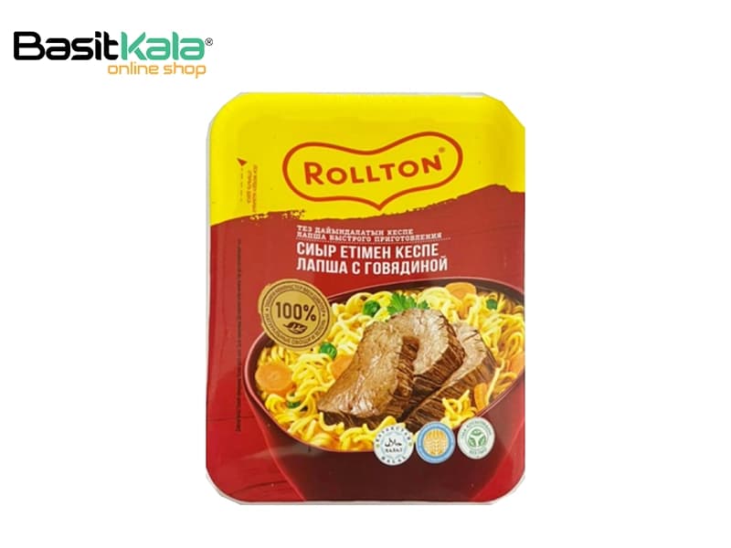 نودل فوری بشقابی با طعم گوشت و سبزیجات 90 گرم رولتون