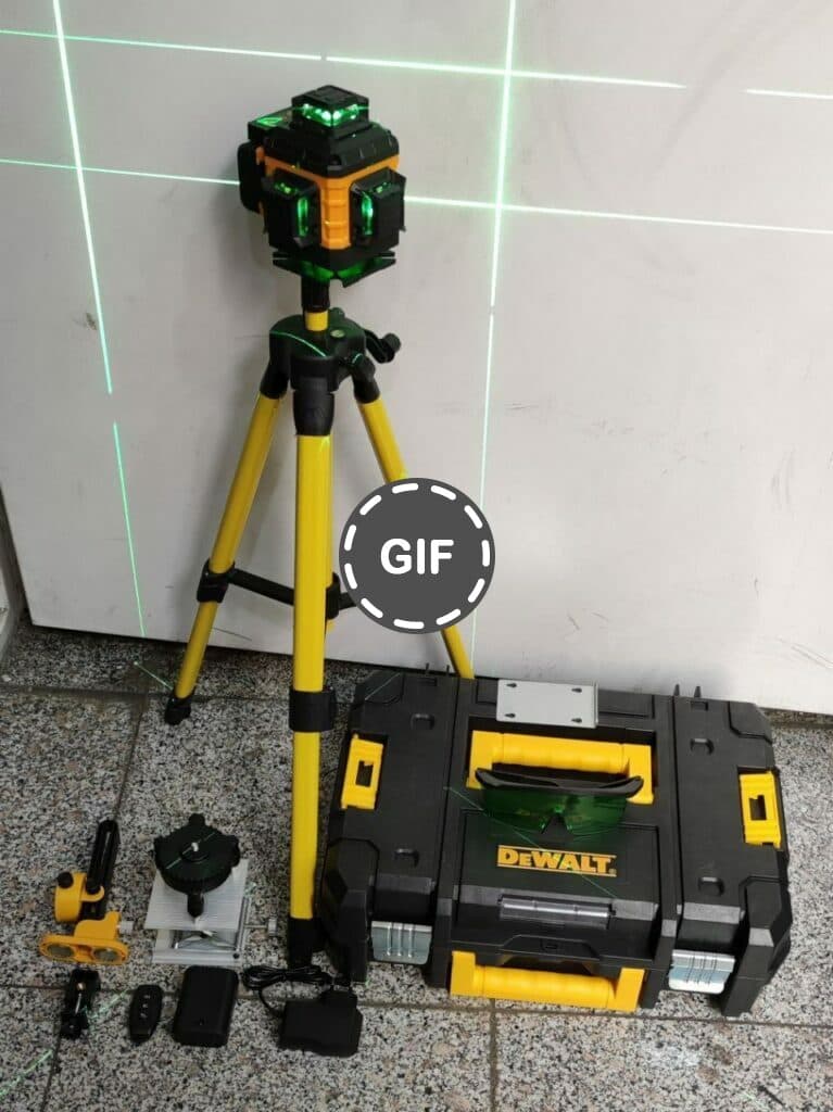 تراز لیزری نور سبز 360 درجه شارژی طرح دیوالت مدل 4D-360