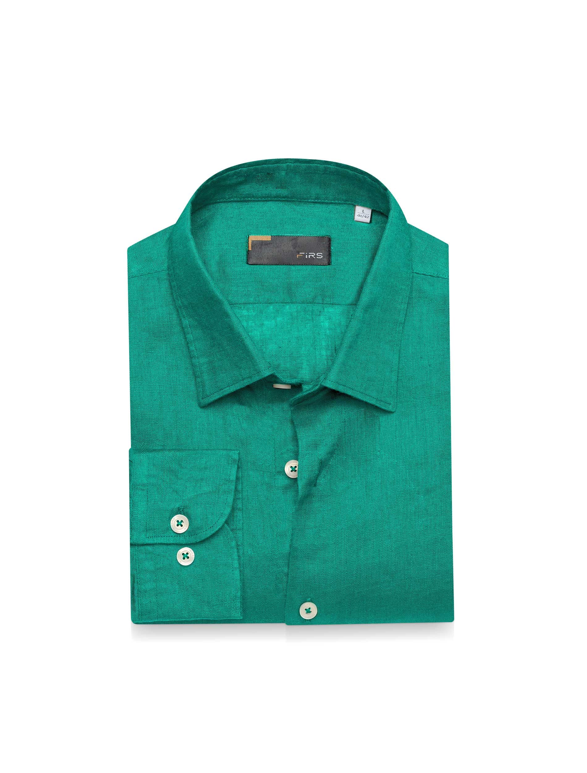 پیراهن آستین بلند کتان