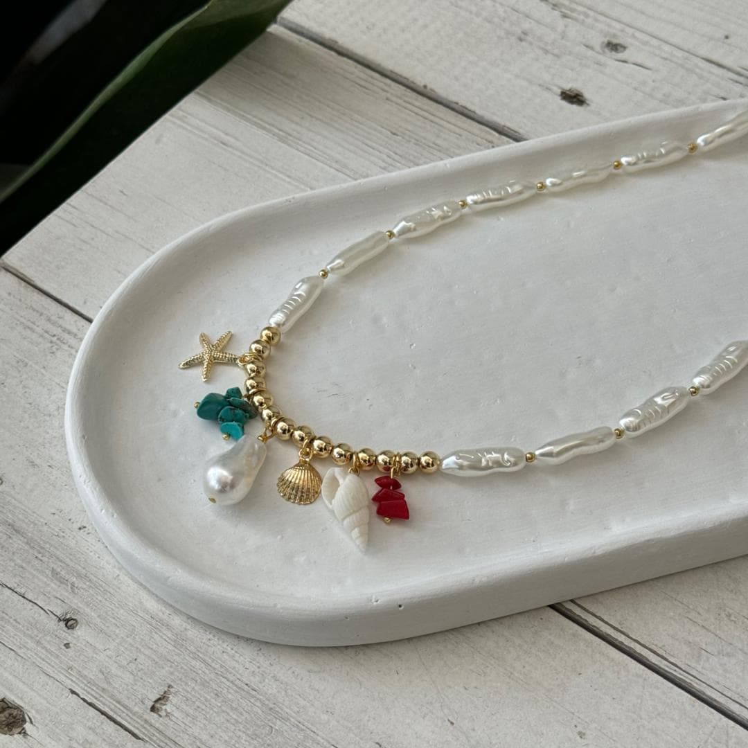 گردنبند صدفی چارمی کد N191