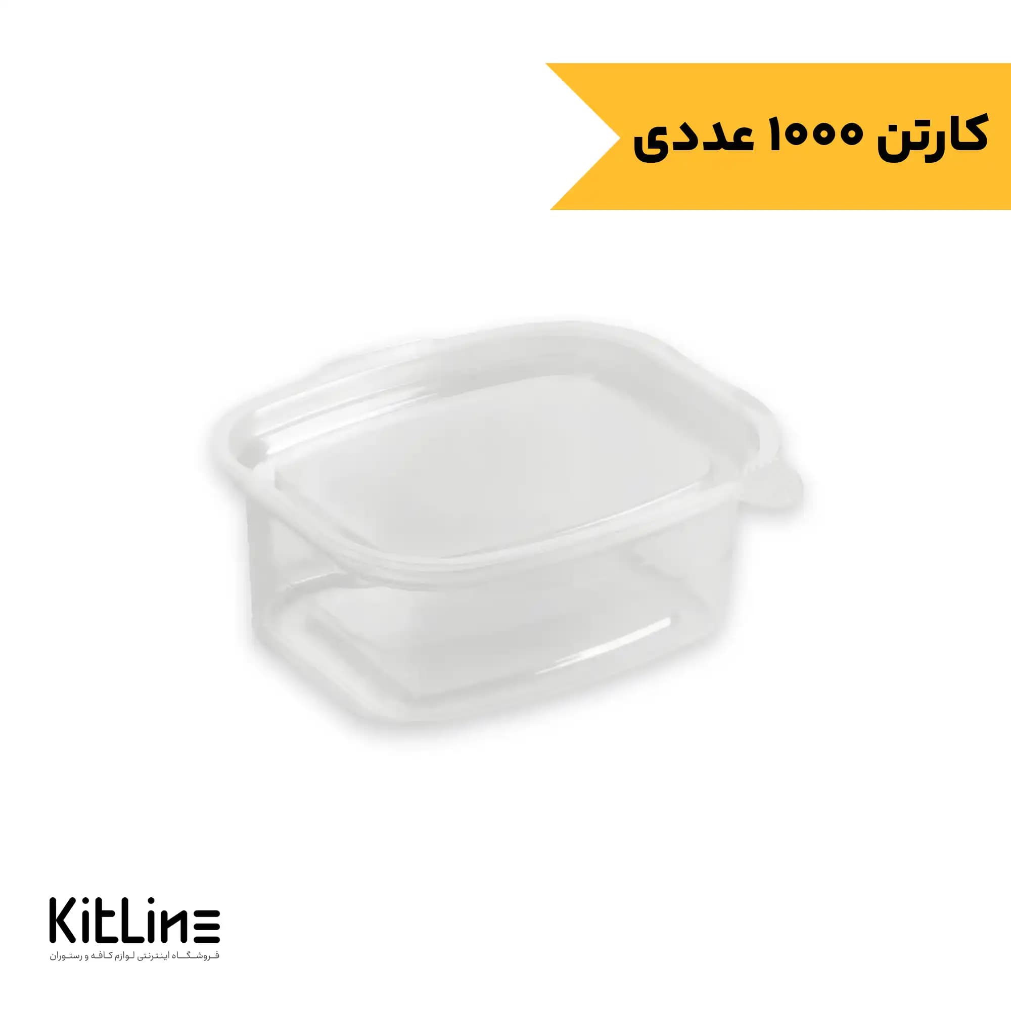 ظرف سس یکبار مصرف پلی اتیلن ۱۰۰ میلی لیتری شفاف با درب لولایی پارس خوزستان (کارتن ۱۰۰۰ عددی)