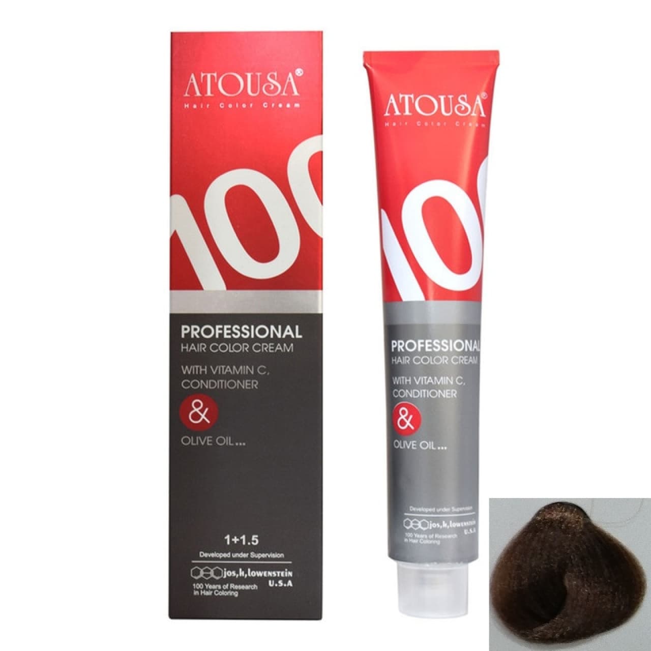 رنگ مو آتوسا شماره 7/74 حجم 100 میلی لیتر رنگ دارچینی روشن