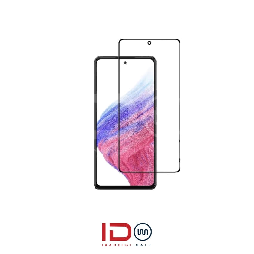 گلس شیشه ای تمام صفحه و فول چسب گوشی سامسونگ مدل Samsung A53 5G برند ردلیبل