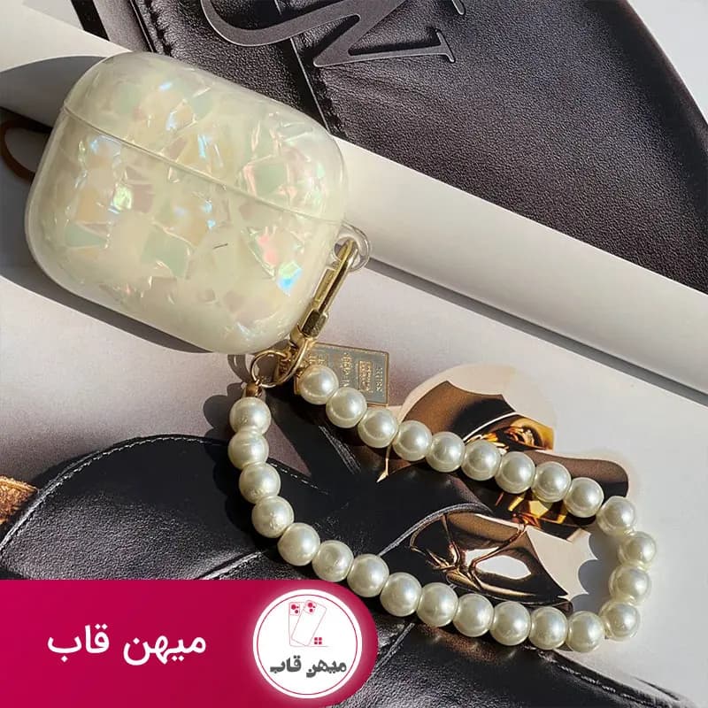 کاور ایرپاد اپل صدفی با آویز - کد (۲۴۵۵۸)