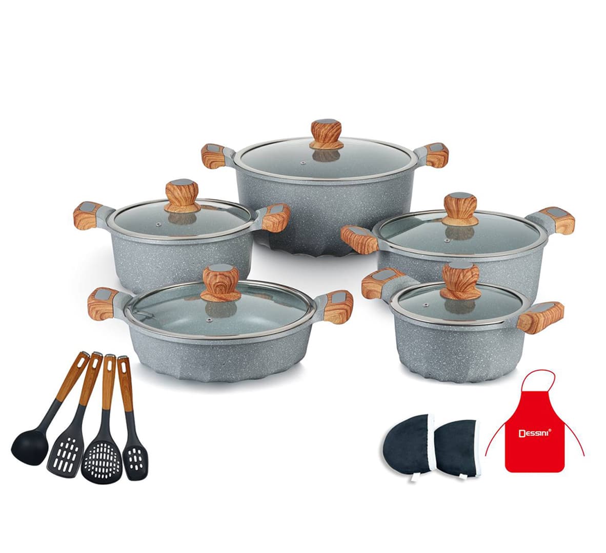 سرویس17پارچه قابلمه سوپر گرانيت دسینی مدل 2020