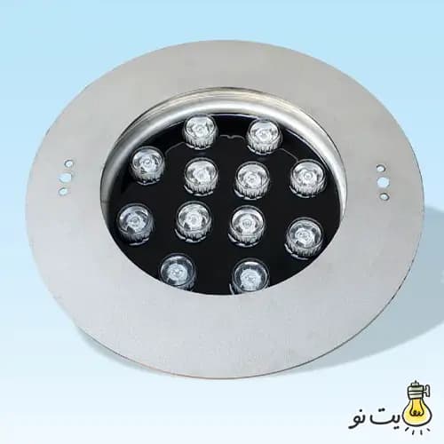چراغ توکار استخری استیل RGB فول کالر 36 وات Ledman