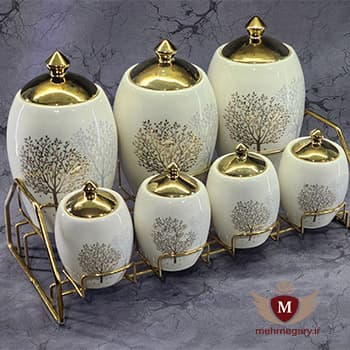 سرویس ادویه پاسماوری مدل کاترین طرح درخت طلایی