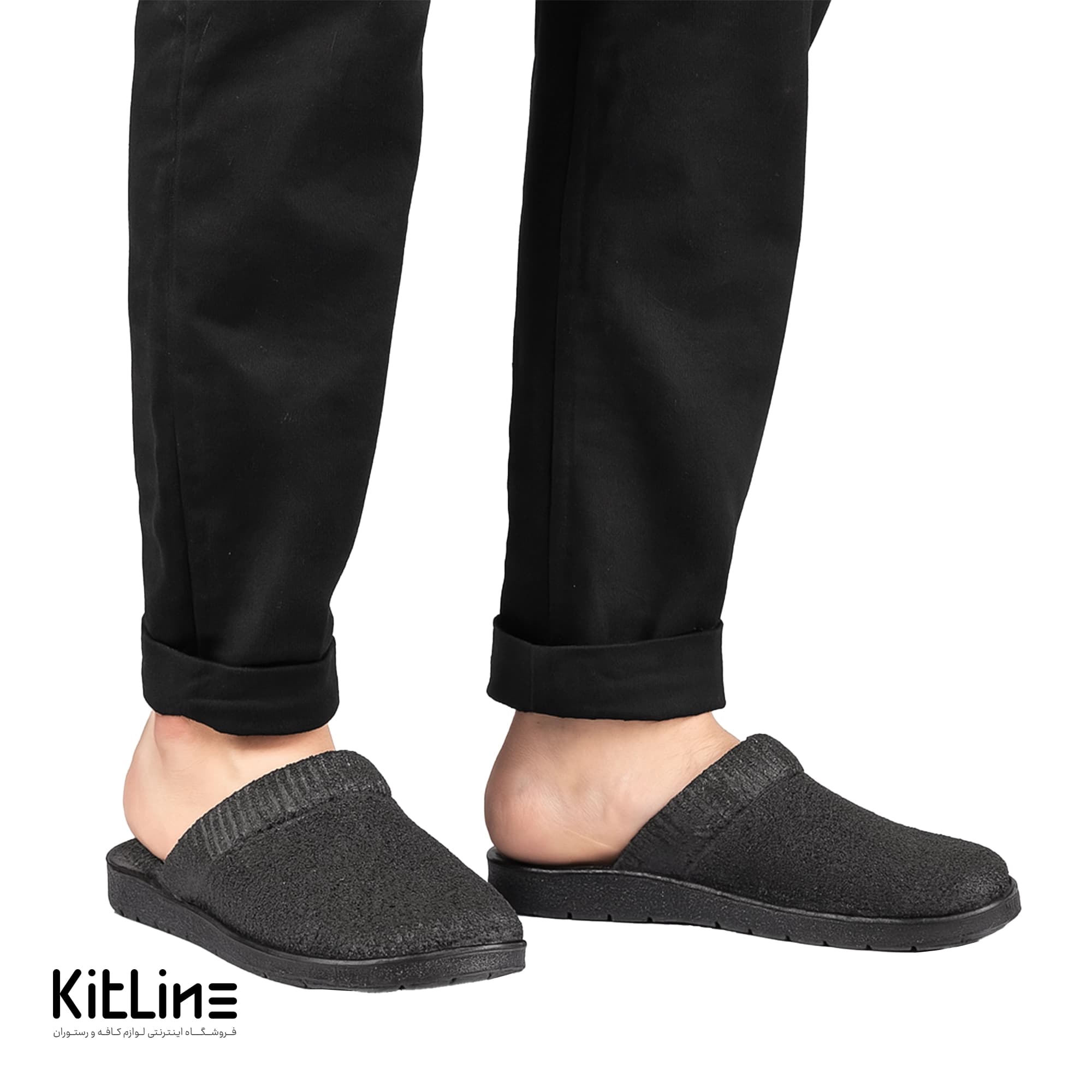 دمپایی جلو بسته پلاستیکی مشکی نسیم سحر