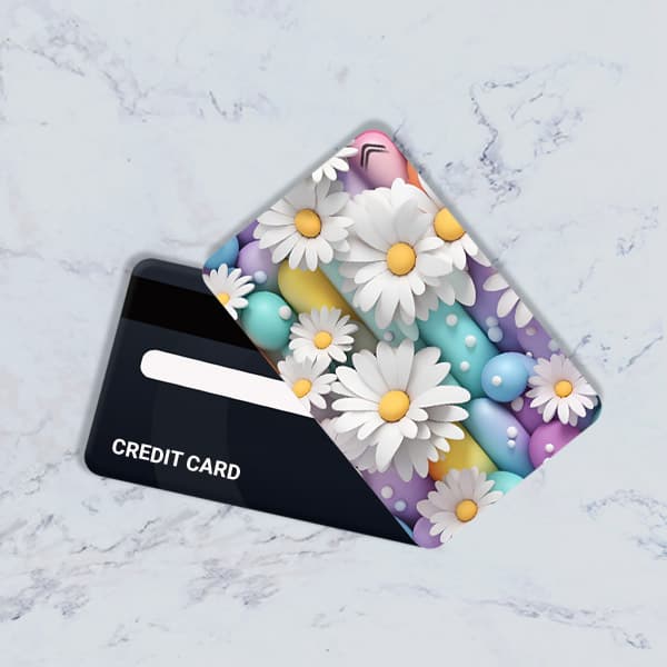 استیکر کارت بانکی مدل گلدار دخترانه کد CAC438-K