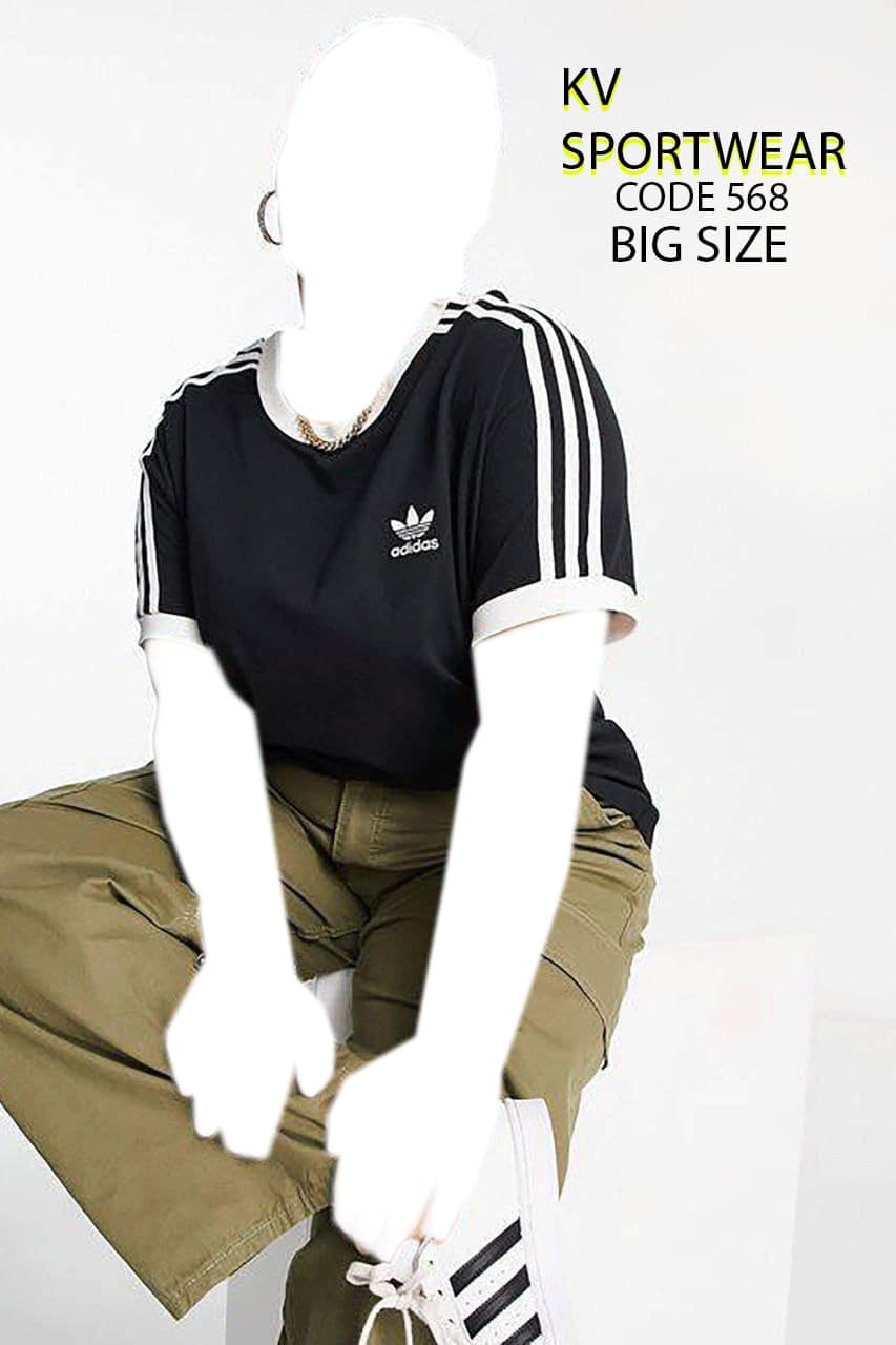 تیشرت سایز بزرگ ورزشی زنانه adidas کد 004