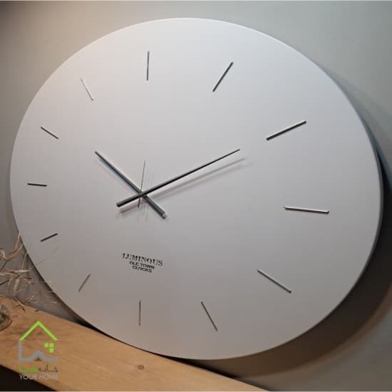 ساعت دیواری سفید مدرن لومینوس