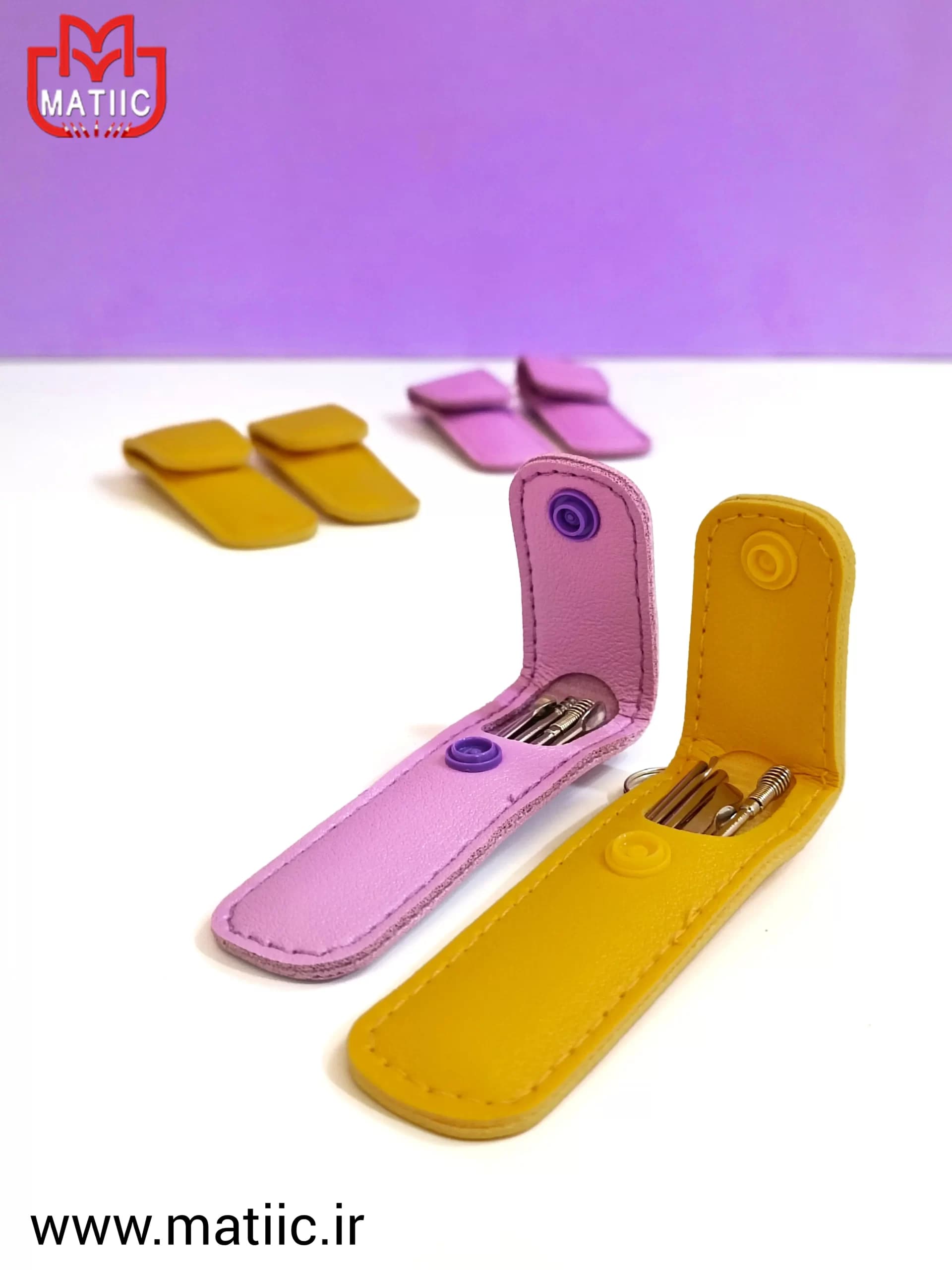 ست گوش پاک کن 6تکه با کیف چرم